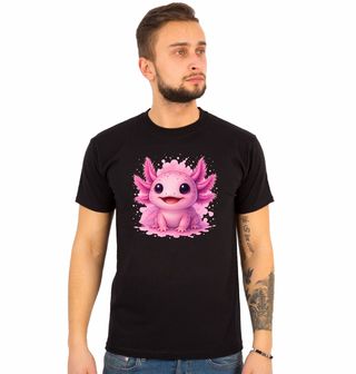 Obrázek 1 produktu Pánské tričko Roztomilý Růžový Axolotl