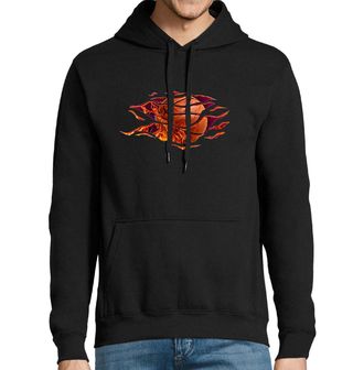 Obrázek 1 produktu Pánská mikina Ohnivý Basketbalový Míč pod Kůží