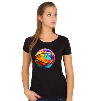 Obrázek 1 produktu Dámské tričko Duhový Basketbalový Míč