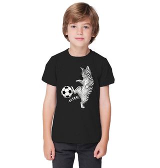 Obrázek 1 produktu Dětské tričko Mourovatá Kočka Fotbalistka