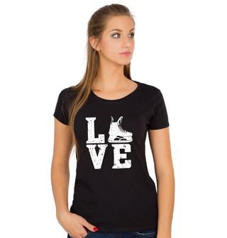 Obrázek 1 produktu Dámské tričko Vintage Hokejová Láska LOVE