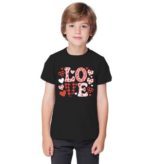 Obrázek 1 produktu Dětské tričko Kostkovaná Srdíčka LOVE