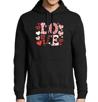 Obrázek 1 produktu Pánská mikina Kostkovaná Srdíčka LOVE