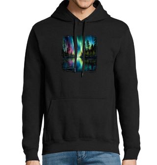 Obrázek 1 produktu Pánská mikina Zrcadlení Polární záře na Hladině