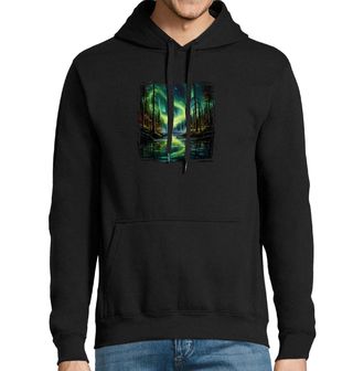 Obrázek 1 produktu Pánská mikina Polární záře nad Lesním Jezerem