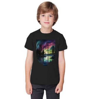 Obrázek 1 produktu Dětské tričko Noční Jezero pod Polární Září