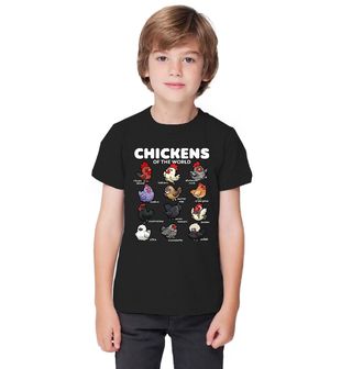 Obrázek 1 produktu Dětské tričko Slepice z Celého Světa Chickens of the world