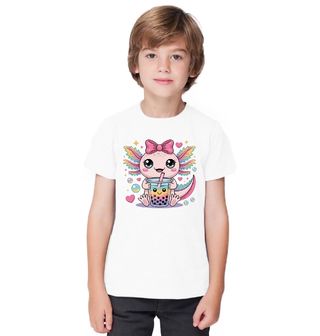 Obrázek 1 produktu Dětské tričko Duhový Axolotl s Bubble Tea