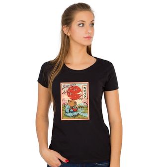 Obrázek 1 produktu Dámské tričko Kapybara s Ramenem pod Sakurami