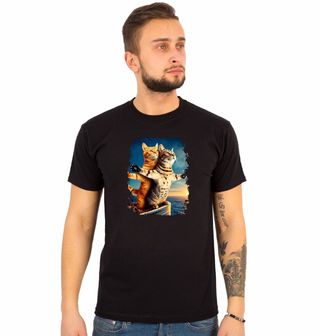 Obrázek 1 produktu Pánské tričko Kočičí Láska na Titanicu I’m flying