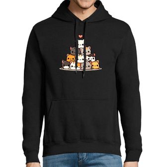 Obrázek 1 produktu Pánská mikina Kočičí Pyramida Kawaii