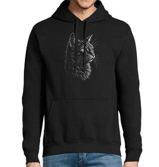 Obrázek 1 produktu Pánská mikina Portrét Kočky Scratch Art