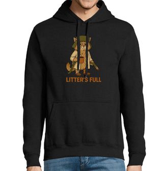 Obrázek 1 produktu Pánská mikina Kočičí záchod je plný LITTER’S FULL