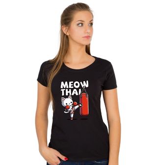 Obrázek 1 produktu Dámské tričko Boxující Kočka Meow Thai