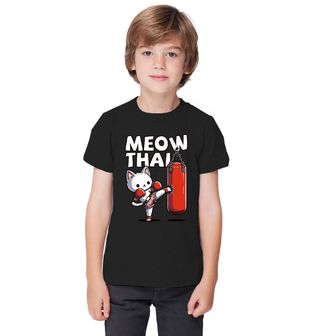 Obrázek 1 produktu Dětské tričko Boxující Kočka Meow Thai
