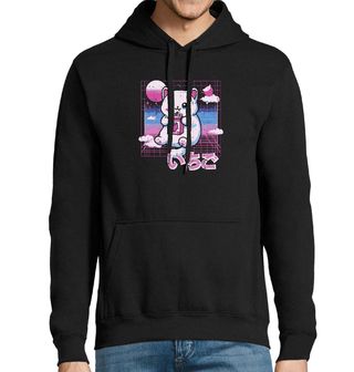 Obrázek 1 produktu Pánská mikina Kočka a Jahodové Mléko Vaporwave 80s