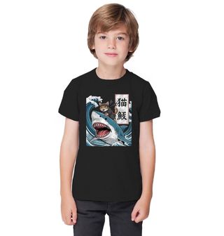 Obrázek 1 produktu Dětské tričko Ninja Kočka na Žralokovi Ukiyo-e Art