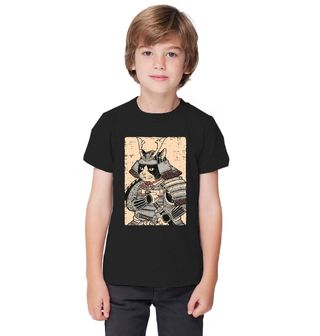 Obrázek 1 produktu Dětské tričko Kočka v Samurajské Zbroji Ukiyo-e Art