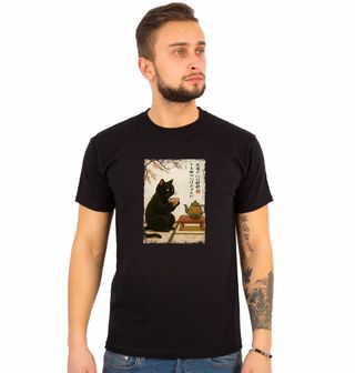 Obrázek 1 produktu Pánské tričko Klidná Kočka u Čajového Obřadu