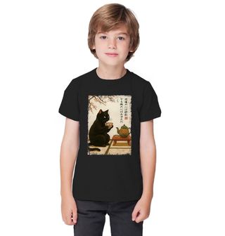 Obrázek 1 produktu Dětské tričko Klidná Kočka u Čajového Obřadu