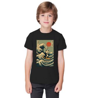 Obrázek 1 produktu Dětské tričko Surfující Panda u Kanagawy