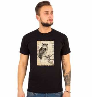 Obrázek 1 produktu Pánské tričko Sova na Větvi Sakury Ukiyo-e Art