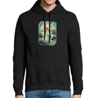 Obrázek 1 produktu Pánská mikina Jeřáb Mandžuský při Západu Slunce Ukiyo-e Art
