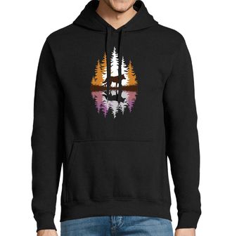 Obrázek 1 produktu Pánská mikina Vlčí Zrcadlení na Hladině