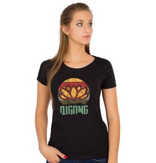 Obrázek 1 produktu Dámské tričko Retro Lotusový Květ Čchi-kung Qigong