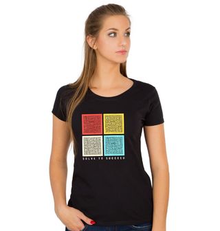 Obrázek 1 produktu Dámské tričko Barevné Bludiště Solve to Succeed