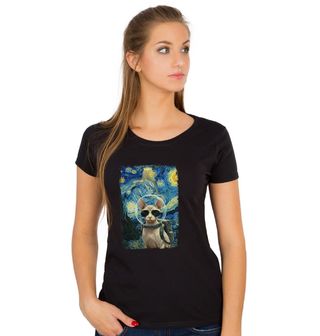 Obrázek 1 produktu Dámské tričko Kočka Sphynx Astronaut ve Hvězdné noci
