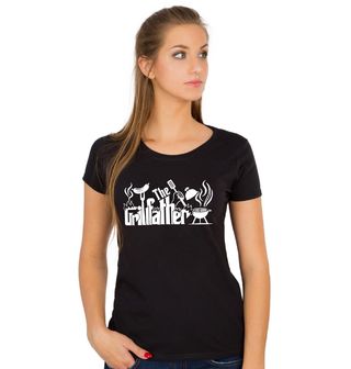 Obrázek 1 produktu Dámské tričko Kmotr Grilování The Grilfather