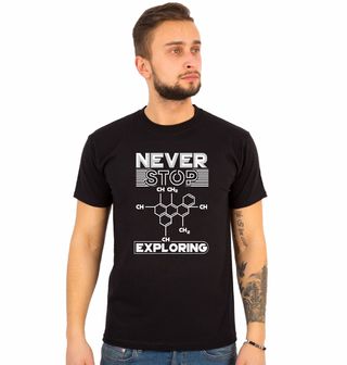 Obrázek 1 produktu Pánské tričko Nikdy nepřestávej objevovat Never Stop Exploring