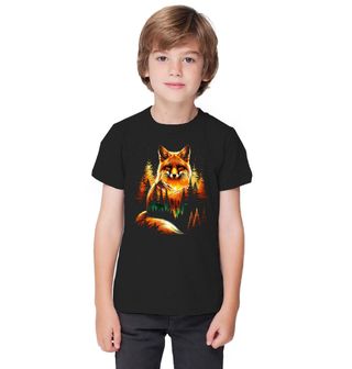 Obrázek 1 produktu Dětské tričko Liška v Lese při Západu Slunce