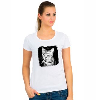 Obrázek 1 produktu Dámské tričko Gangsta Kočka s Jointem