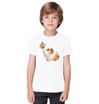 Obrázek 1 produktu Dětské tričko Morče hladkosrsté s Motýlem