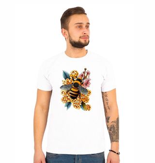 Obrázek 1 produktu Pánské tričko Včela opylující Žluté Květy