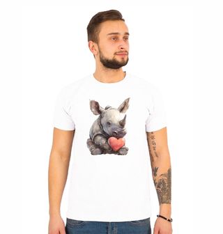 Obrázek 1 produktu Pánské tričko Mládě Nosorožce se Srdem