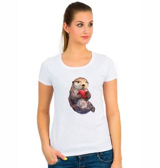 Obrázek 1 produktu Dámské tričko Mládě Vydry se Srdcem