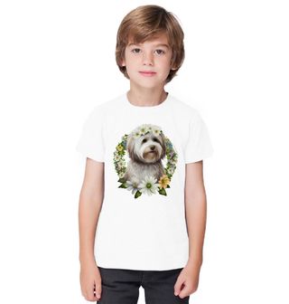 Obrázek 1 produktu Dětské tričko Havanský psík v Květinovém Věnci