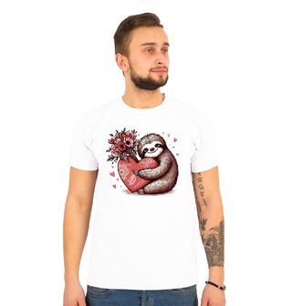 Obrázek 1 produktu Pánské tričko Zamilovaný Lenochod se Srdcem