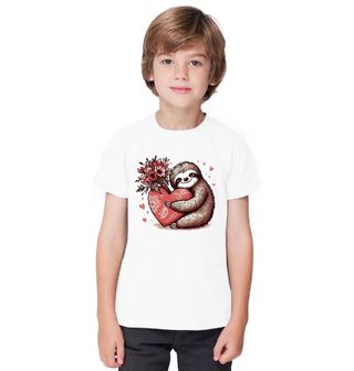 Obrázek 1 produktu Dětské tričko Zamilovaný Lenochod se Srdcem