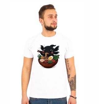 Obrázek 1 produktu Pánské tričko Černý Axolotl a Ramen