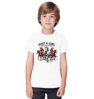 Obrázek 1 produktu Dětské tričko Jen holka, co miluje koně