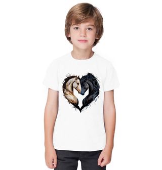 Obrázek 1 produktu Dětské tričko Koňská Láska Černý a Světlý Kůň