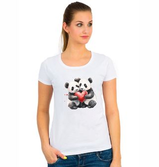 Obrázek 1 produktu Dámské tričko Pandy se Srdcem