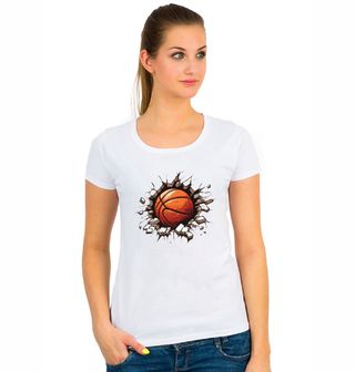 Obrázek 1 produktu Dámské tričko Basketbalový Míč ve Zdi