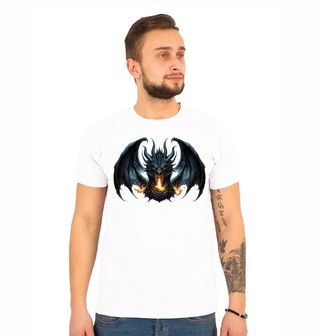 Obrázek 1 produktu Pánské tričko Černý Drak Chrlící Oheň