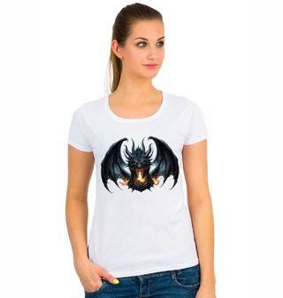 Obrázek 1 produktu Dámské tričko Černý Drak Chrlící Oheň