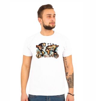 Obrázek 1 produktu Pánské tričko Starodávná Mapa Světa